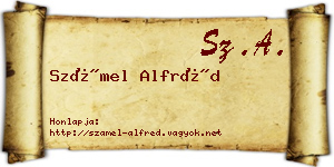 Számel Alfréd névjegykártya
